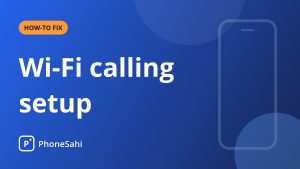 Phone on a call over home Wi-Fi with a Wi-Fi calling icon in the status bar